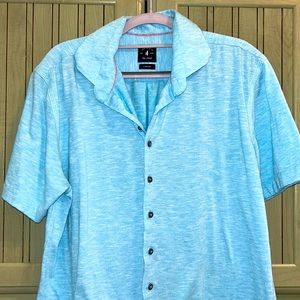 Johnnie-O Baby Blue Linen-like Button Down